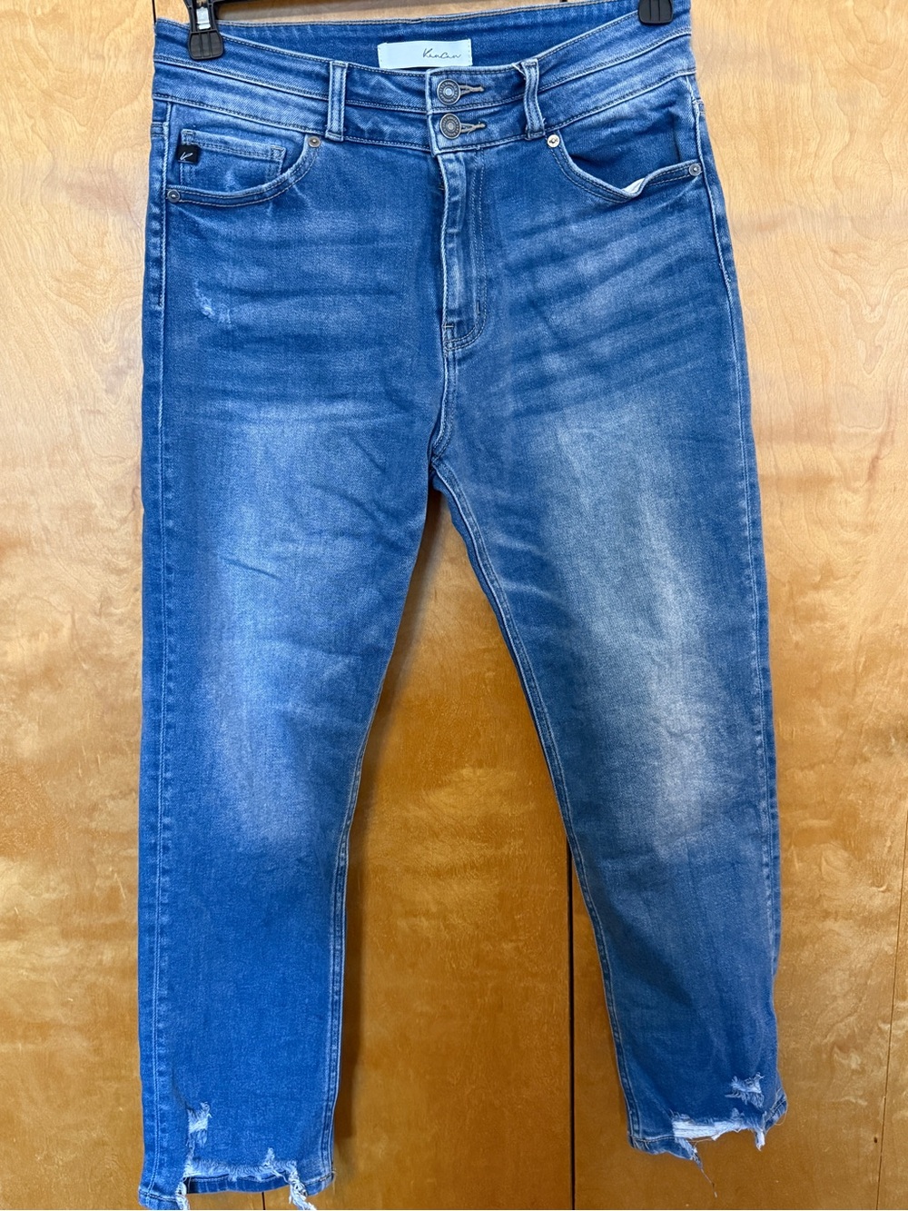 Ankle Cropped Stretch Distressed Jeans Women size 29